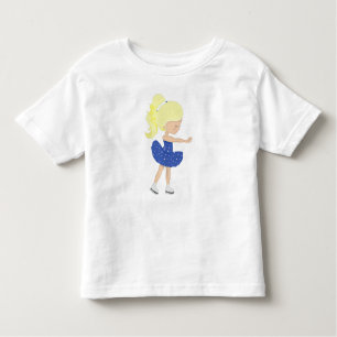 Figure Skating, Ice Skating Girl, Blonde Hair Toddler T-Shirt