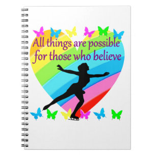 FIGURE SKATING INSPIRATIONAL QUOTE DESIGN NOTEBOOK