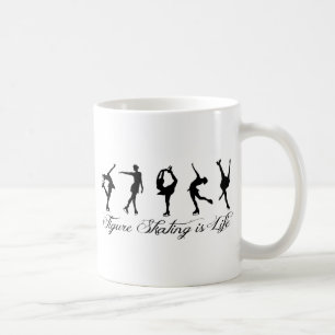 Figure Skating is Life - Script & Skaters Coffee Mug