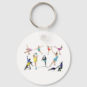 Figure Skating Key Ring