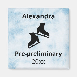 Figure skating level test year blue ice magnet