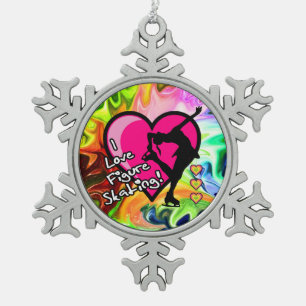 Figure Skating - Liquid Rainbow Ornament