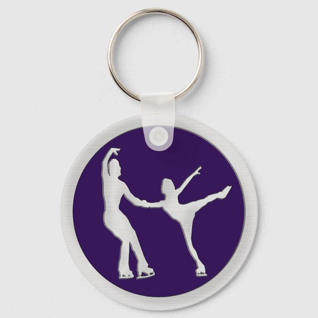 Figure Skating Pair Key Ring (Front)