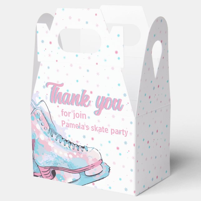 Figure skating party  favour box (Opened)