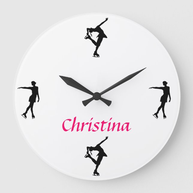 Figure Skating Personalised Clock (Front)