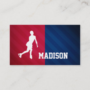Figure Skating; Red, White, and Blue Business Card