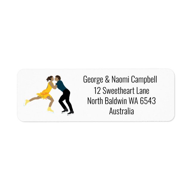 Figure Skating Return Address Label (Front)