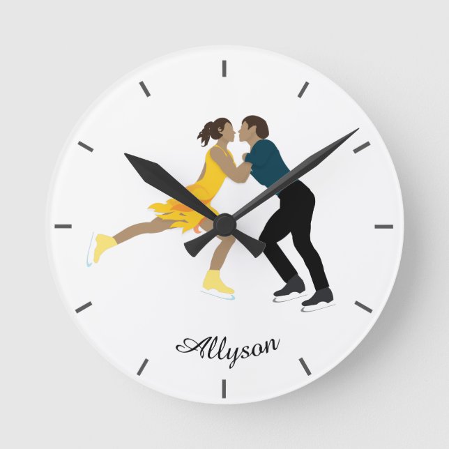 Figure Skating Round Clock (Front)