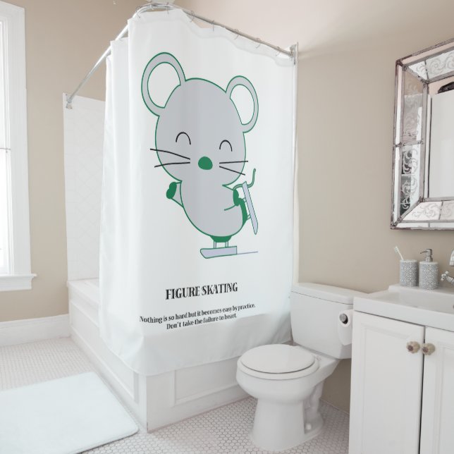 Figure skating shower curtain (In Situ)