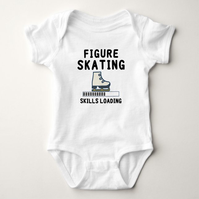 Figure Skating Skills Loading Figure Skater Baby Bodysuit (Front)