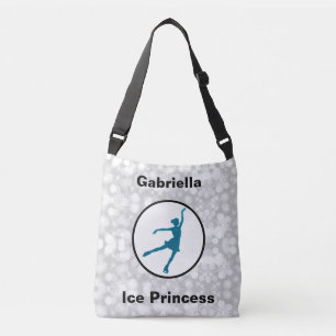 Figure Skating Sparkle "Ice Princess" Snowflake Crossbody Bag