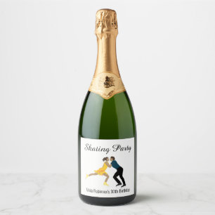 Figure Skating Sparkling Wine Label