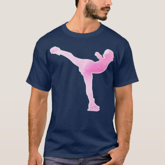 Figure Skating Sticker Pink T-Shirt
