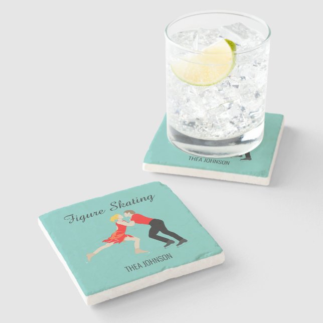 Figure Skating Stone Coaster (Side)