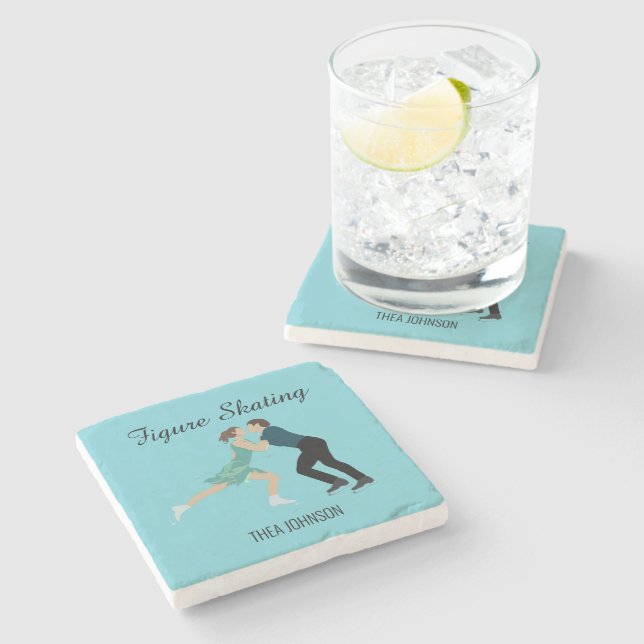 Figure Skating Stone Coaster (Side)