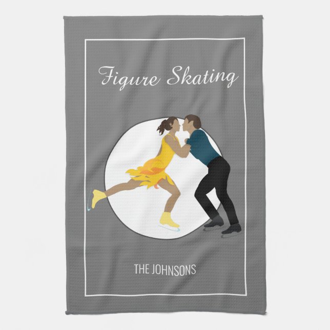 Figure Skating Tea Towel (Vertical)