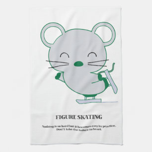 Figure skating tea towel