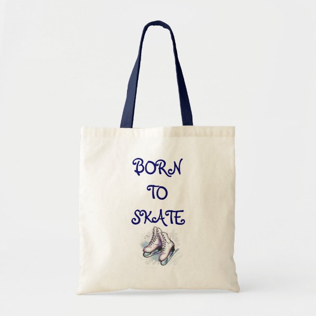 Figure Skating Tote Bag - Born To Skate (Front)