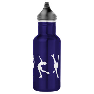 Figure Skating Water Bottle (18 oz), DARK BLUE