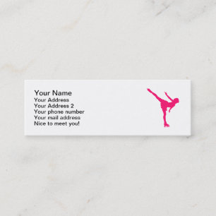 Figure skating woman mini business card