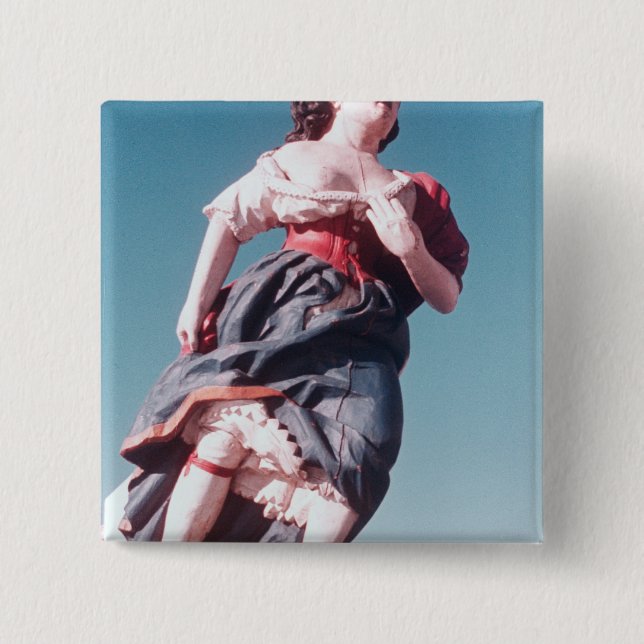 Figurehead from unknown sailing ship 15 cm square badge (Front)