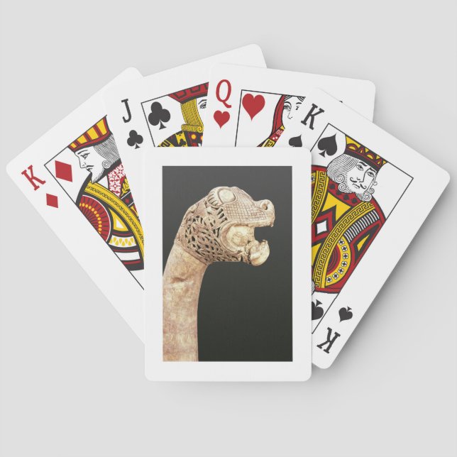 Figurehead of a Viking Longship, found at Oseberg, Playing Cards (Back)
