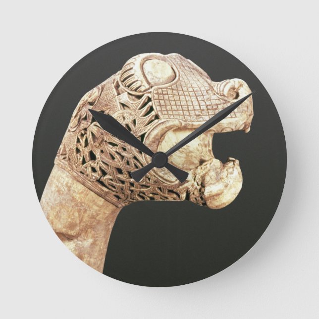 Figurehead of a Viking Longship, found at Oseberg, Round Clock (Front)