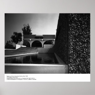 Figures and Pool at UCR, March 1966 by Ansel Adams Poster