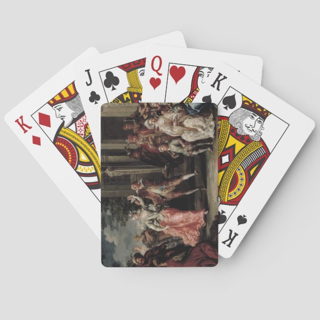 Figures Dancing Outside a Palace (pair with 59640) Playing Cards (Back)