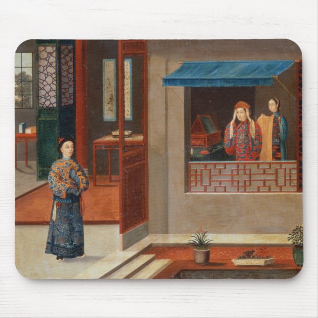 Figures in a dressing room interior mouse pad (Front)