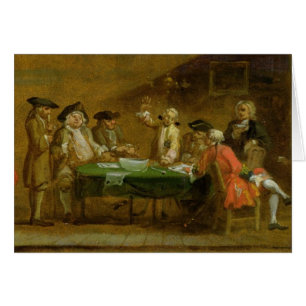 Figures in a Tavern or Coffee House, 1720s (oil on