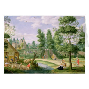 Figures in the Grounds of a Country House