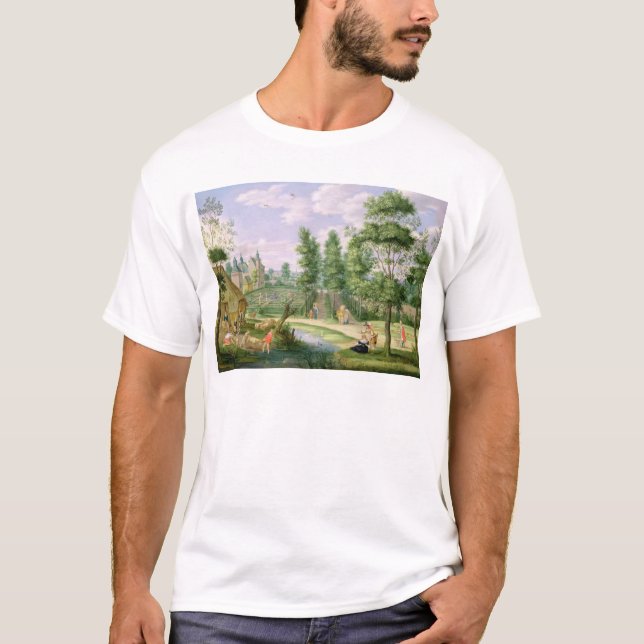Figures in the Grounds of a Country House T-Shirt (Front)