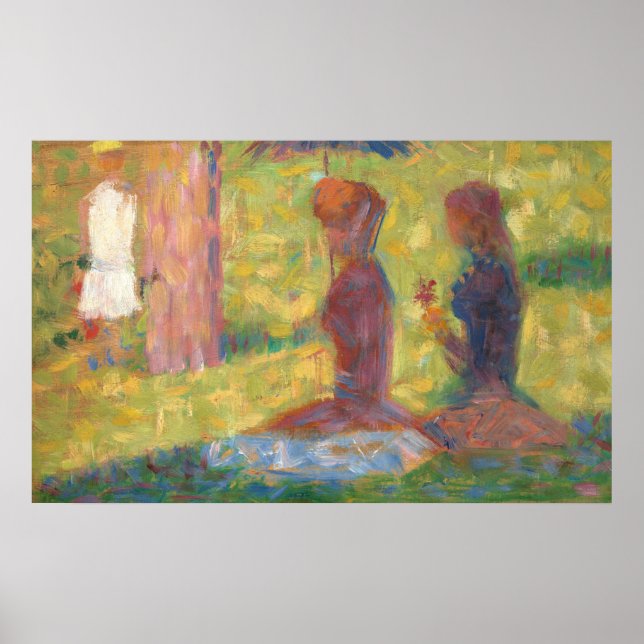 Figures, La Grande Jatte - Georges Seurat Fine Art Poster (Front)