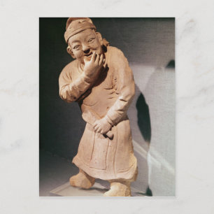Figurine of an actor whistling postcard