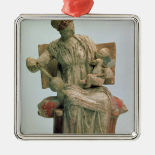 Figurine of Aphrodite playing with Eros Metal Tree Decoration