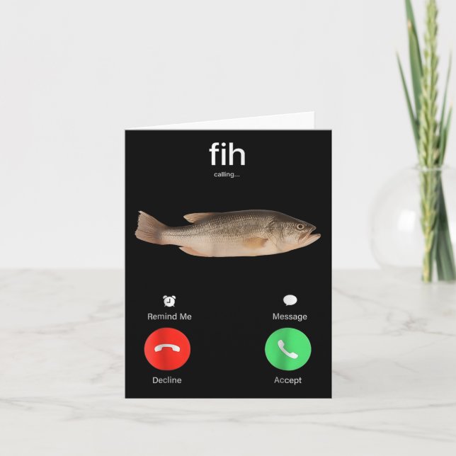 Fih Calling Remind Me Message Decline Accept Phone Card (Front)