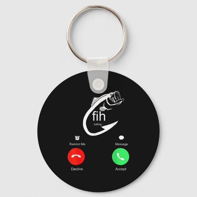 Fih Calling Remind Me Message Decline Accept Phone Key Ring (Front)