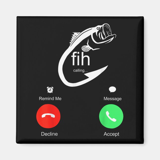 Fih Calling Remind Me Message Decline Accept Phone Magnet (Front)