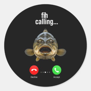 Fih Calling Remind Message Decline Accept Phone Classic Round Sticker