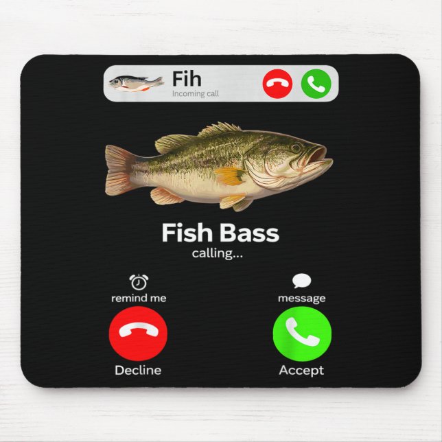 Fih Calling Remind Message Decline Accept Phone Mouse Pad (Front)