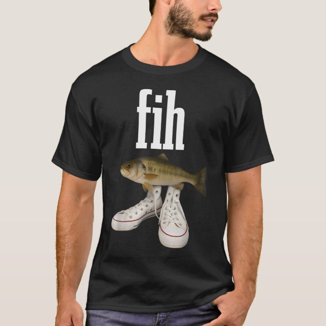 Fih Shoes Funny Fish T-Shirt (Front)