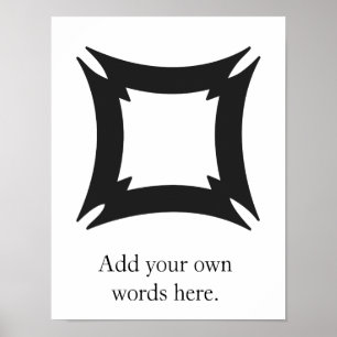 FIHANKRA Adinkra Symbol of Security and Safety Poster