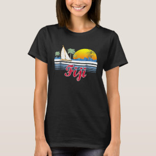 Fiji 80s Retro Tropical Sailing Gift T-Shirt