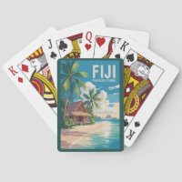 Fiji Beach Hut Travel Art Vintage