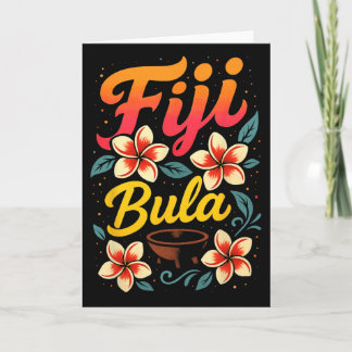 Fiji Bula Tropical Island Vacation Souvenir  Card