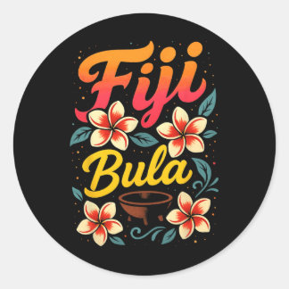 Fiji Bula Tropical Island Vacation Souvenir  Classic Round Sticker