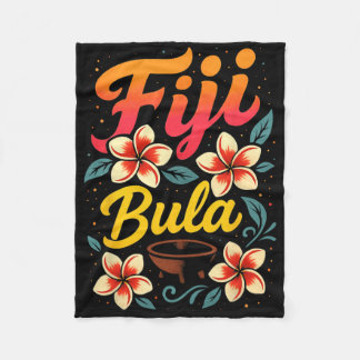 Fiji Bula Tropical Island Vacation Souvenir  Fleece Blanket