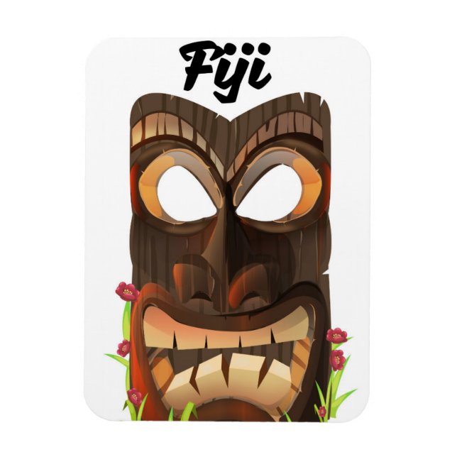 Fiji carved mask magnet (Vertical)