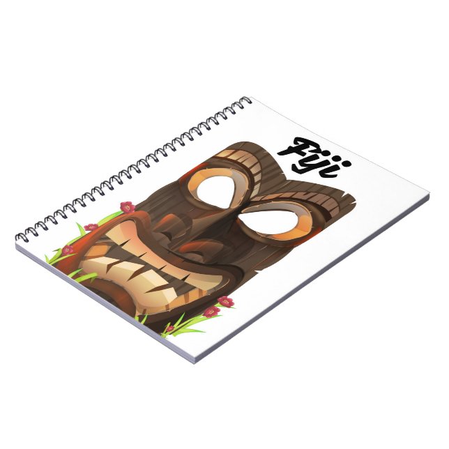 Fiji carved mask notebook (Left Side)
